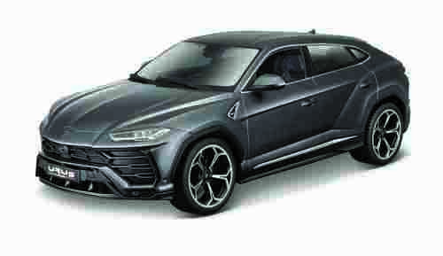 Bburago - Auta HOBBY, Lamborghini Urus, šedá metalíza, 1:18