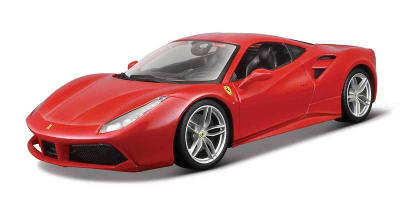 Bburago - RACE+PLAY, Ferrari 488 GTB, červená, 1:18