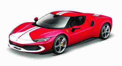 Bburago - RACE+PLAY, Ferrari 296 GTB ASSETTO FIORANO, červená, 1:18