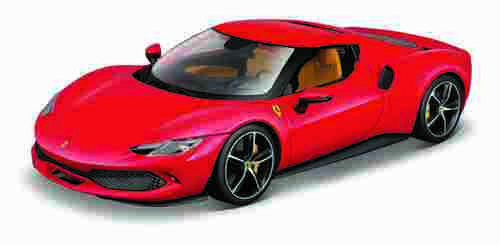 Bburago - RACE+PLAY, Ferrari 296 GTB, červená, 1:18