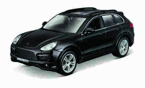 Bburago - Auta HOBBY, Porsche Cayenne Turbo, černá, 1:24