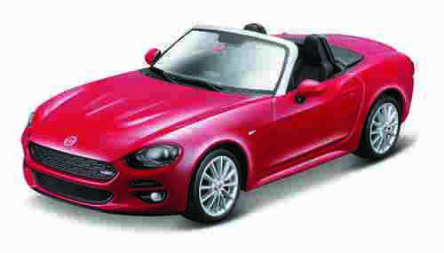 Bburago - Auta HOBBY, Fiat 124 Spider, červená, 1:24