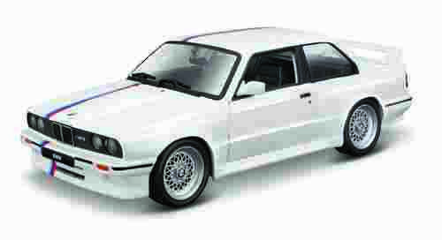 Bburago - Auta HOBBY, 1988 BMW 3 Series M3, bílá, 1:24