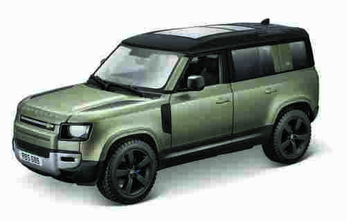 Bburago - Auta HOBBY, 2022 Land Rover Defender 110, zelená metalíza, 1:24