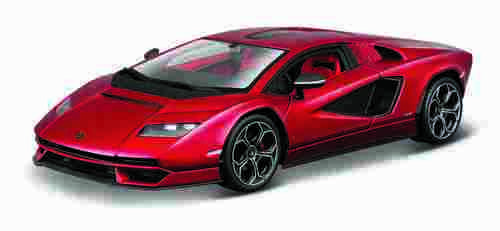 Bburago - Auta HOBBY, Lamborghini Countach LPI 800-4, červená metalíza, 1:24