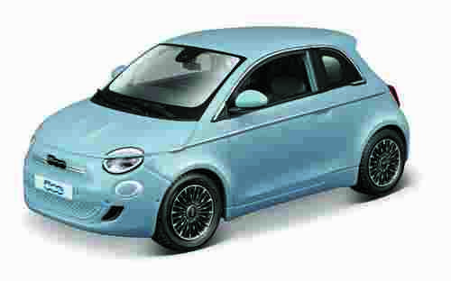 Bburago - Auta HOBBY, Fiat 500e (2023), modrá, 1:24