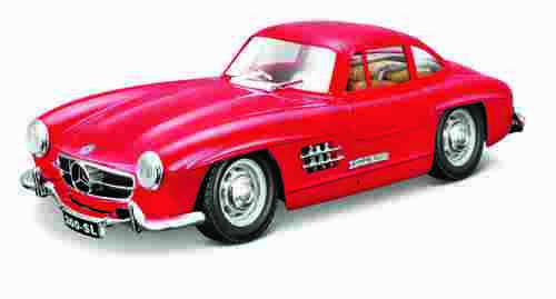 Bburago - Auta HOBBY, Mercedes-Benz 300 SL (1954), červená, 1:24