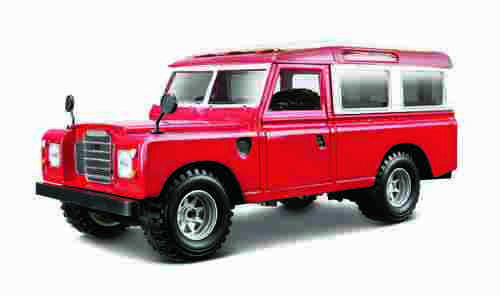Bburago - Auta HOBBY, Land Rover Series II, červená, 1:24
