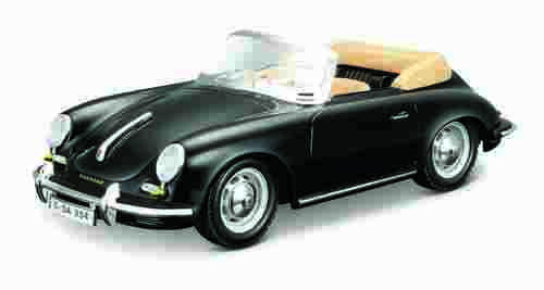 Bburago - Auta HOBBY, Porsche 356B Cabriolet (1961), černá, 1:24