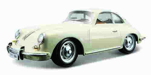 Bburago - Auta HOBBY, Porsche 356B Coupe (1961), Ivory krémová, 1:24
