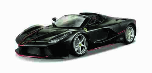 Bburago - RACE+PLAY, Ferrari LaFerrari Aperta, černá metalíza, 1:24