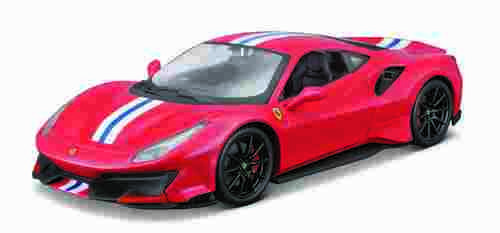 Bburago - RACE+PLAY Ferrari 488 Pista, červená, 1:24