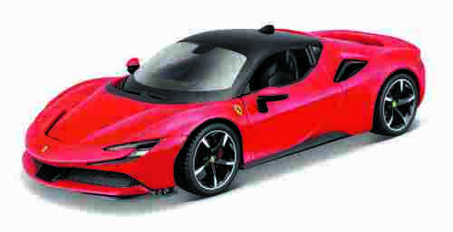Bburago - RACE+PLAY, FERRARI, SF90 Stradale, červená, 1:24