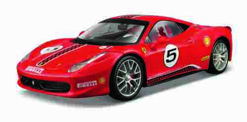 Bburago - RACING, Ferrari 458 Challenge, červená, 1:24