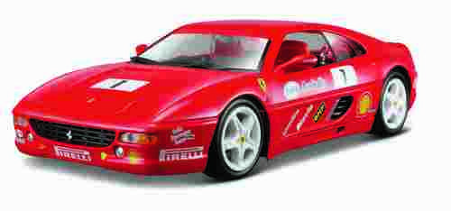 Bburago - RACING, Ferrari F355 Challenge, červená, 1:24