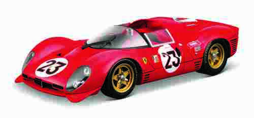 Bburago - RACING, Ferrari 330 P4 Daytona (1967), červená, 1:24