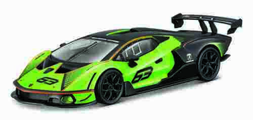 Bburago - RACE, Lamborghini Essenza SCV12, zelená metalíza-černá, 1:32