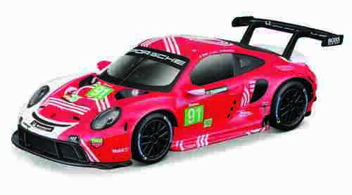 Bburago - RACE, Porsche 911 RSR v dekorativním boxu, červená, 1:43