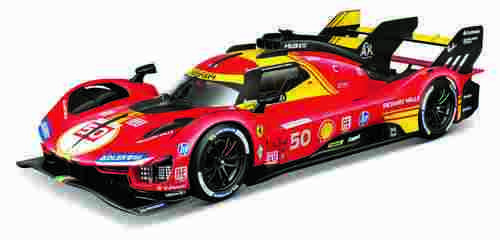 Bburago - RACING, FERRARI 499P, 24H LE MANS CHAMPION 2024, červená, 1:18