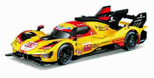 Bburago - RACING, Ferrari 499P - 24H Le Mans 2024 v dekorativním boxu, 1:43