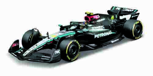 Bburago - RACE Formule F1 v dekorativním boxu, Mercedes-AMG Petronas W15 (2024), #44 Hamilton, 1:43