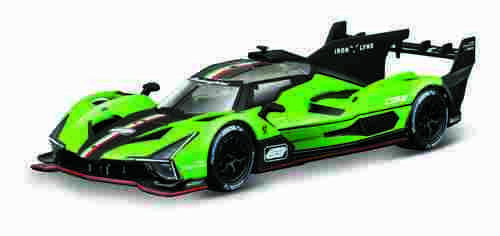 Bburago - RACE, Lamborghini SC63 v dekorativním boxu, zelená-černá, 1:43