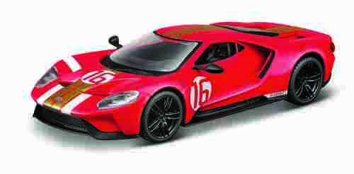 Bburago - RACE, 2022 Ford GT Heritage Edition, červená, 1:32