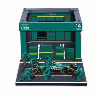 Bburago - Formula Racing F1 Pit Pass set - Aston Martin AMR25 (2025), #14 Fernando Alonso, 1:43