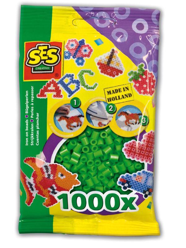 Korálky samostatné-1000ks-zelená